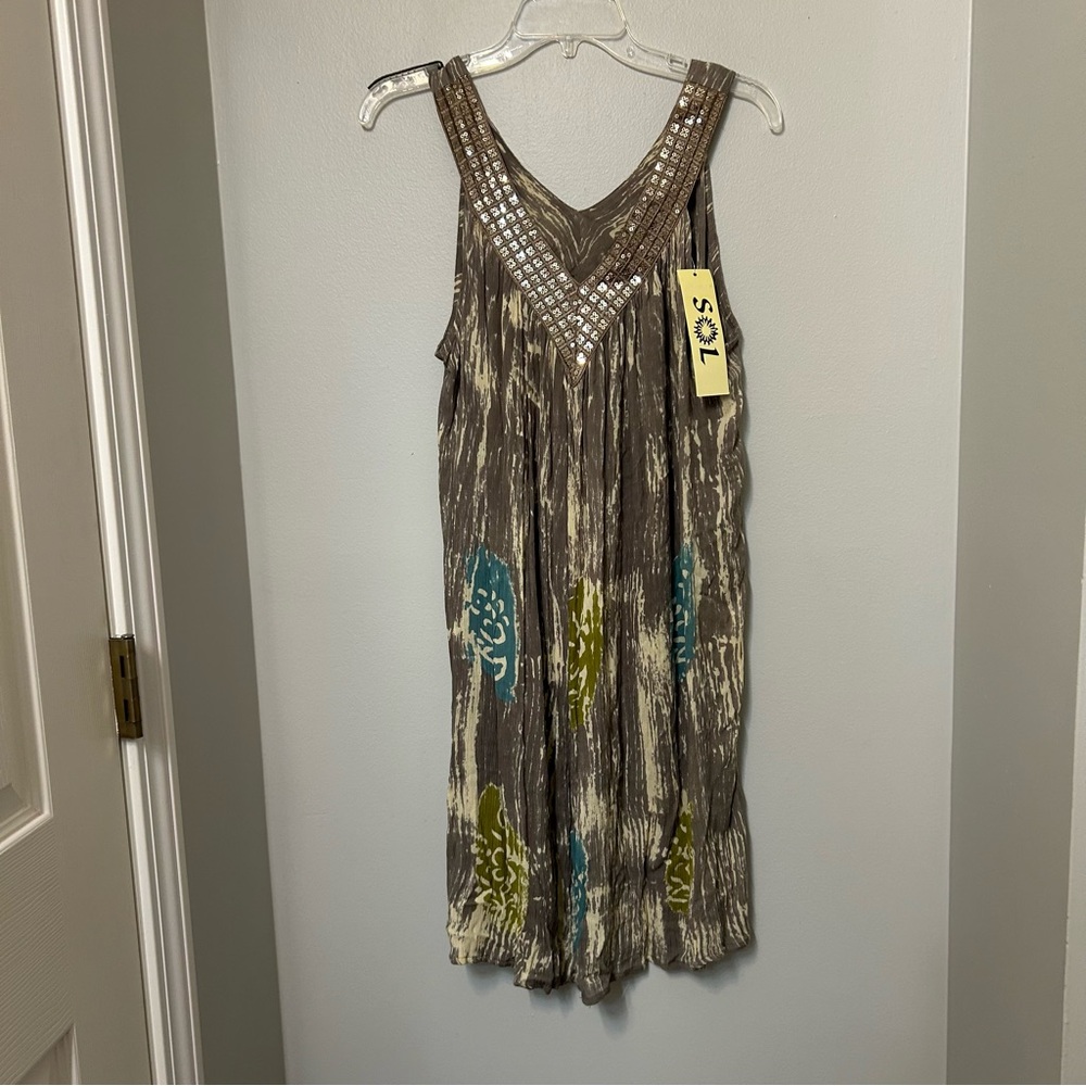 NEW SOL Women's Tunic Cover-Up SOL Tunic or Swim Cover Up One‎ Size Beach Vaca